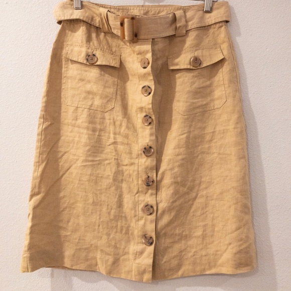 Autograph New York Dresses & Skirts - Autograph New York Tan Button Front Skirt